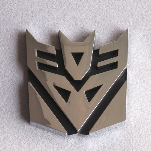 3D Transformer Decepticon Badge Chrome Emblem Car Sticker Auto Transformers