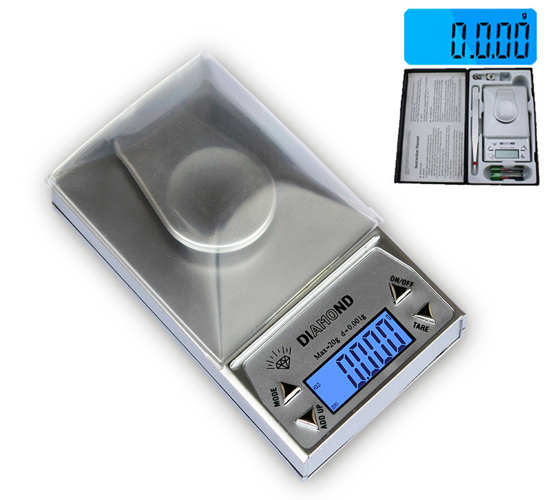 Diamond Milligram Digital Precision Pocket Scale with FREE Case 0.001g / 20 Gram