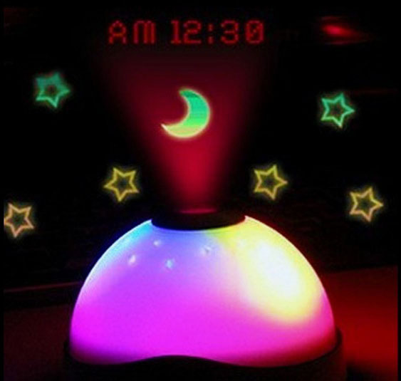 Projector Alarm Clock Time/Date/Starry Sky Projection