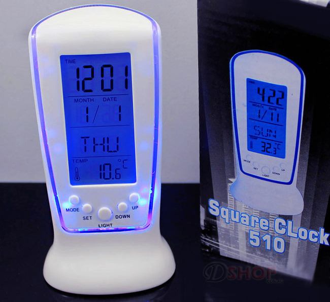 2 x Multifunction LCD Digital Alarm Clock with Calendar & Thermometer
