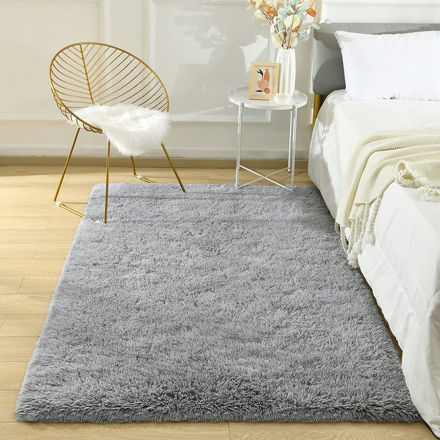 Soft Shag Rug Carpet Hallway Mat (Grey, 120 x 50 cm)