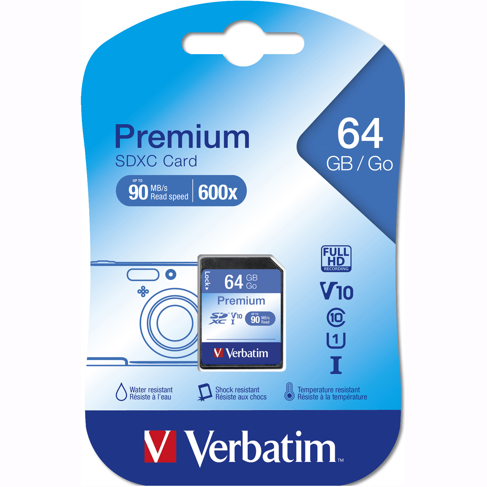 Verbatim SDHC 64GB SD Card (Class 10 UHS-I)