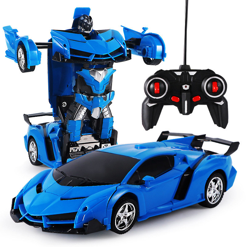 2 In 1 Robot Lamborghini Super Transformer Remote Control Car Toy (Blue)