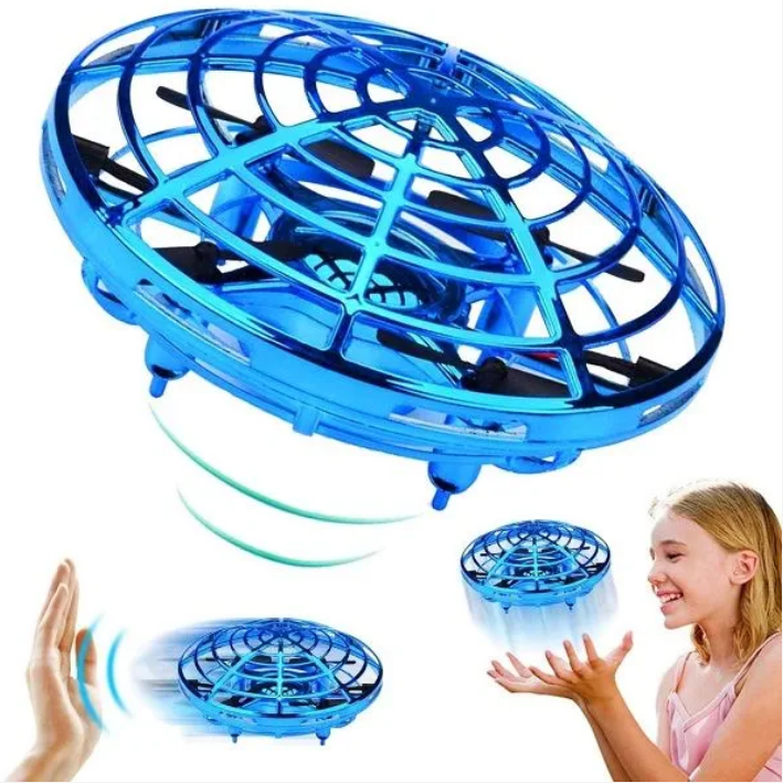 360° Rotating Hand Controlled Mini Drone Flying UFO Motion Sensor Toy with LED Lights