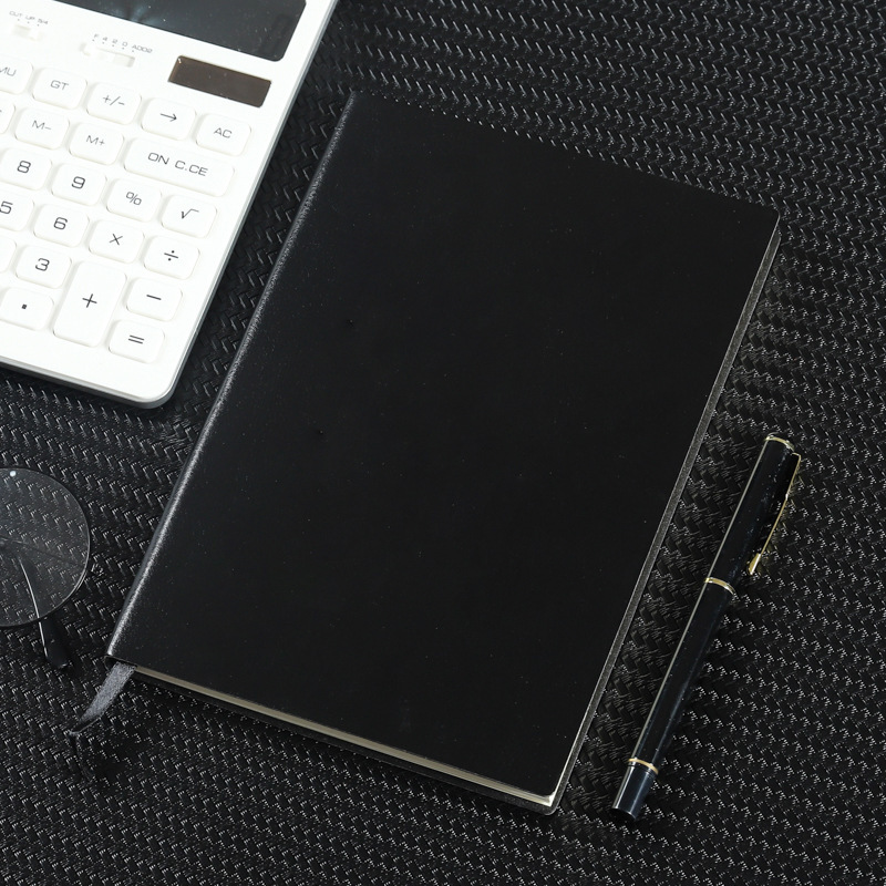 Classic Leather Like Hard Cover Notebook (Black)