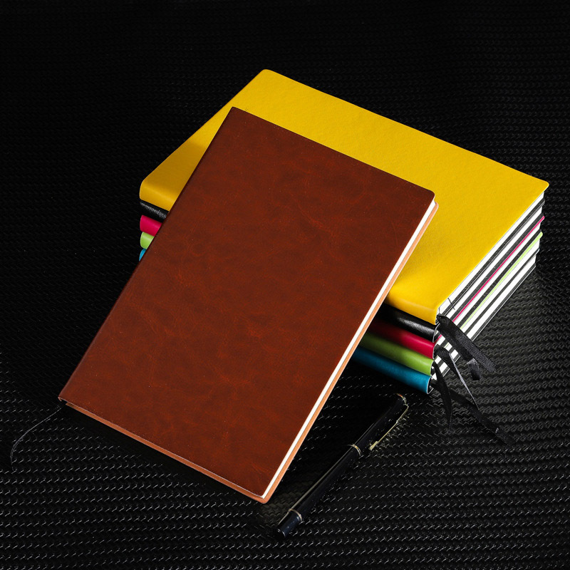 Classic Leather Like Hard Cover A5 Notebook (Brown)