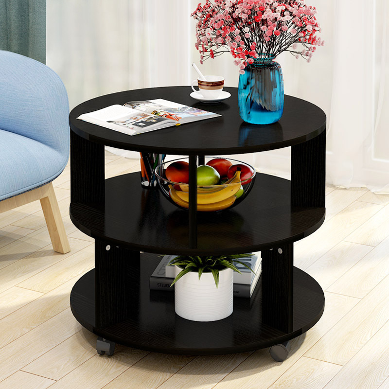 Vogue Round Coffee Table Black Wood, Round Coffee Table With Storage Australia