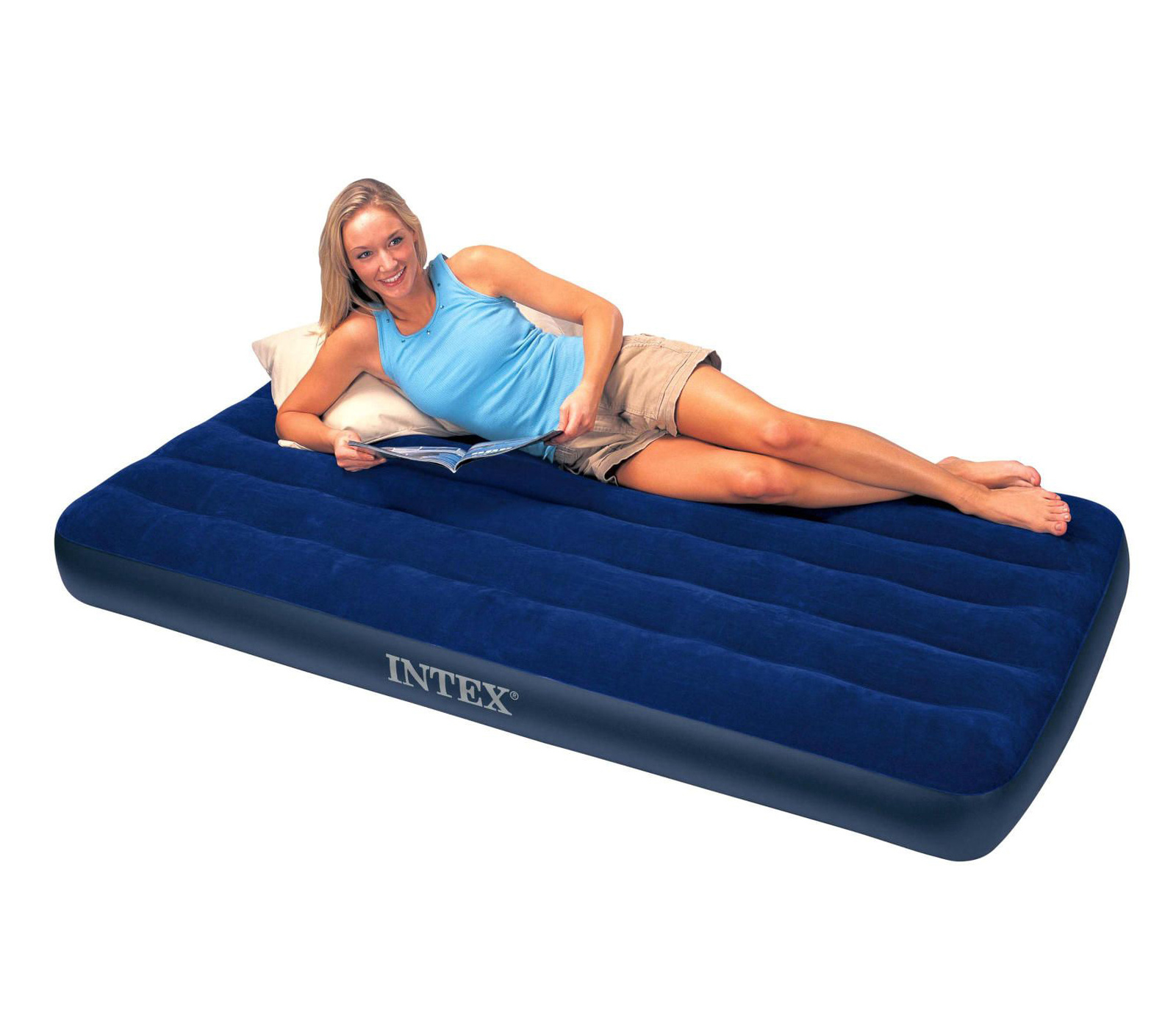 Intex Classic Downy Inflatable Single Mattress Air Bed
