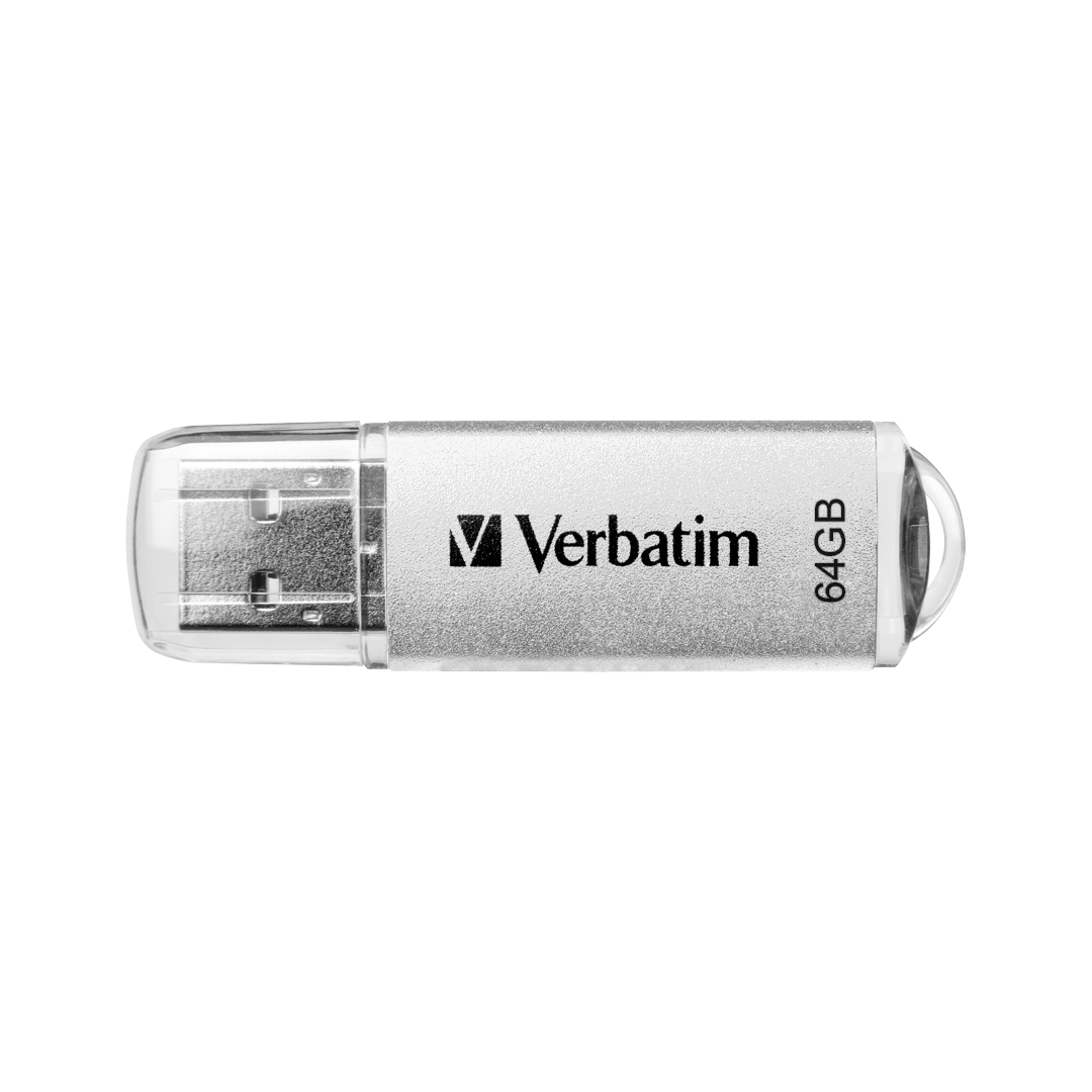 Verbatim Store'N'Go 64GB Platinum USB 3.0 Memory Stick Flash Drive 