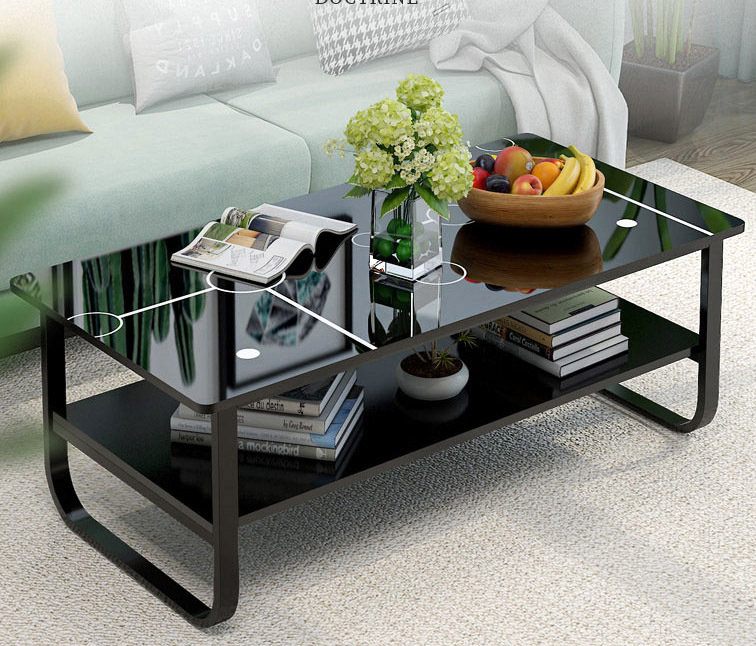 Large High Gloss Elegance Coffee Table with Shelf 