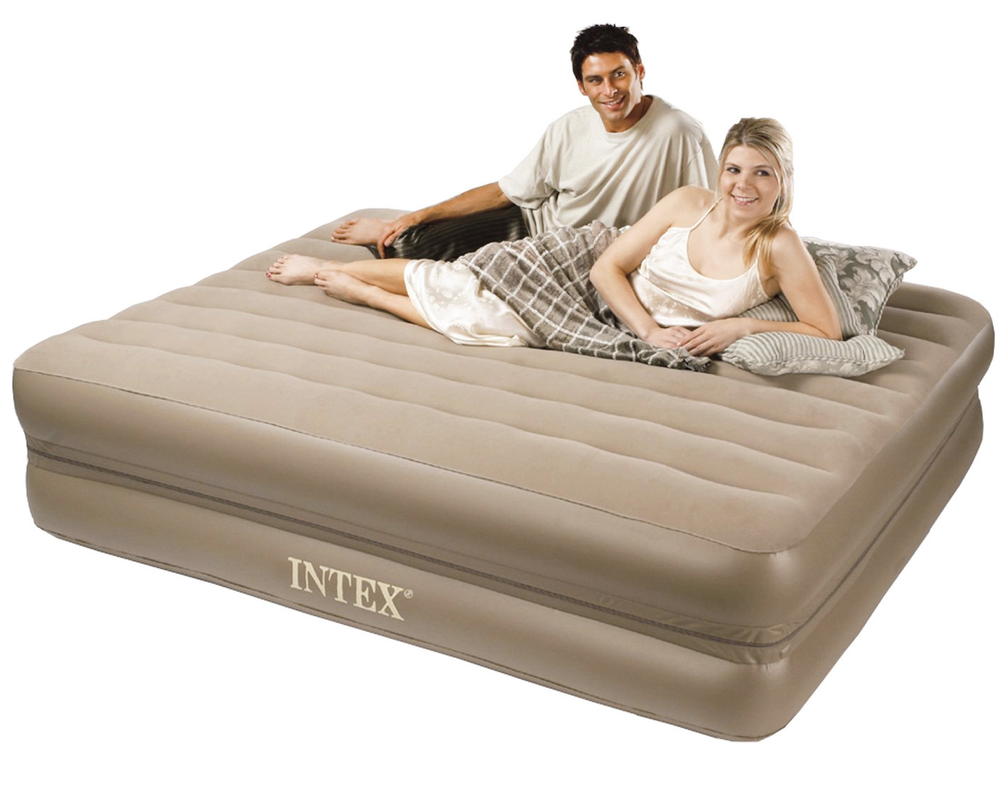 intex premium pillow top queen air mattress