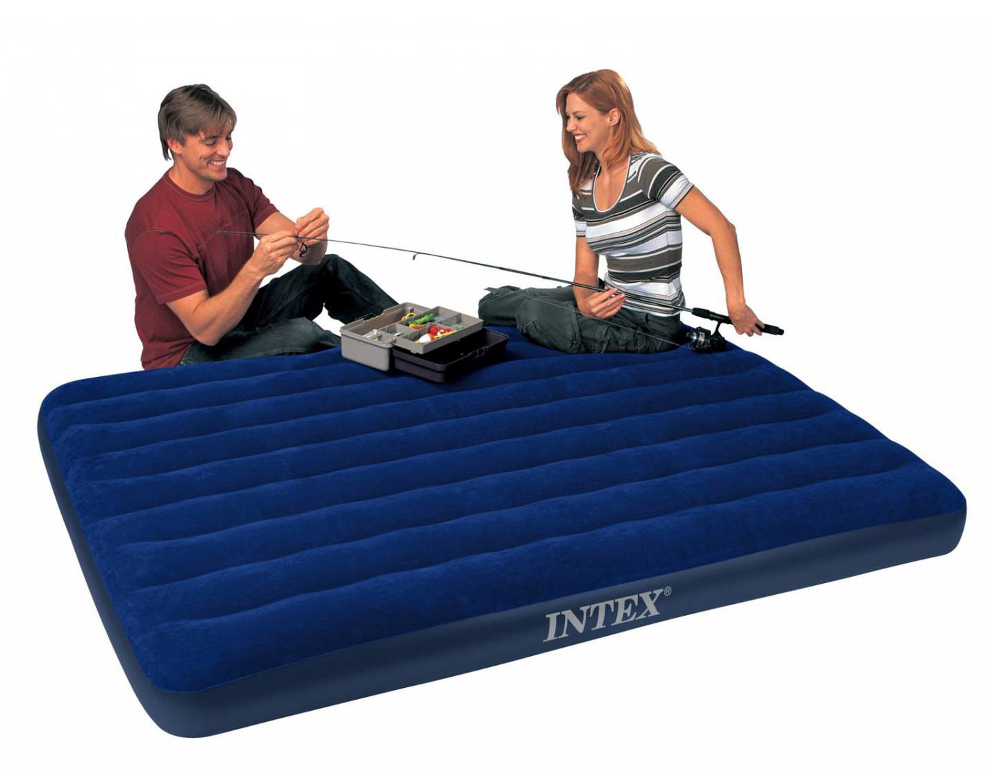 Intex Queen Classic Downy Inflatable Mattress Air Bed