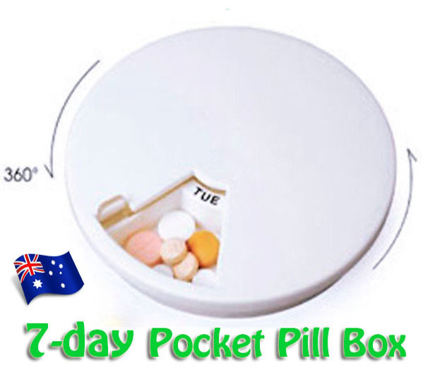 2 x Pill Boxes 7 Day Medication Organizer Tablet Storage Box (2 PK)