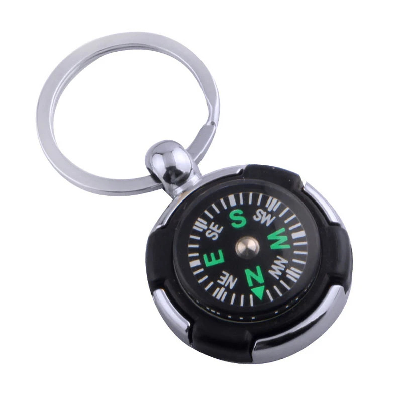 Portable Compass Outdoor Camping Travel Navigation Keyring Key Chain