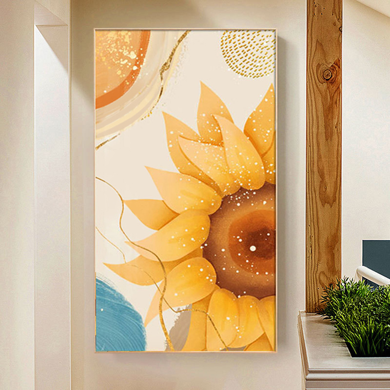 Large Floral Painting Framed Canvas Wall Art