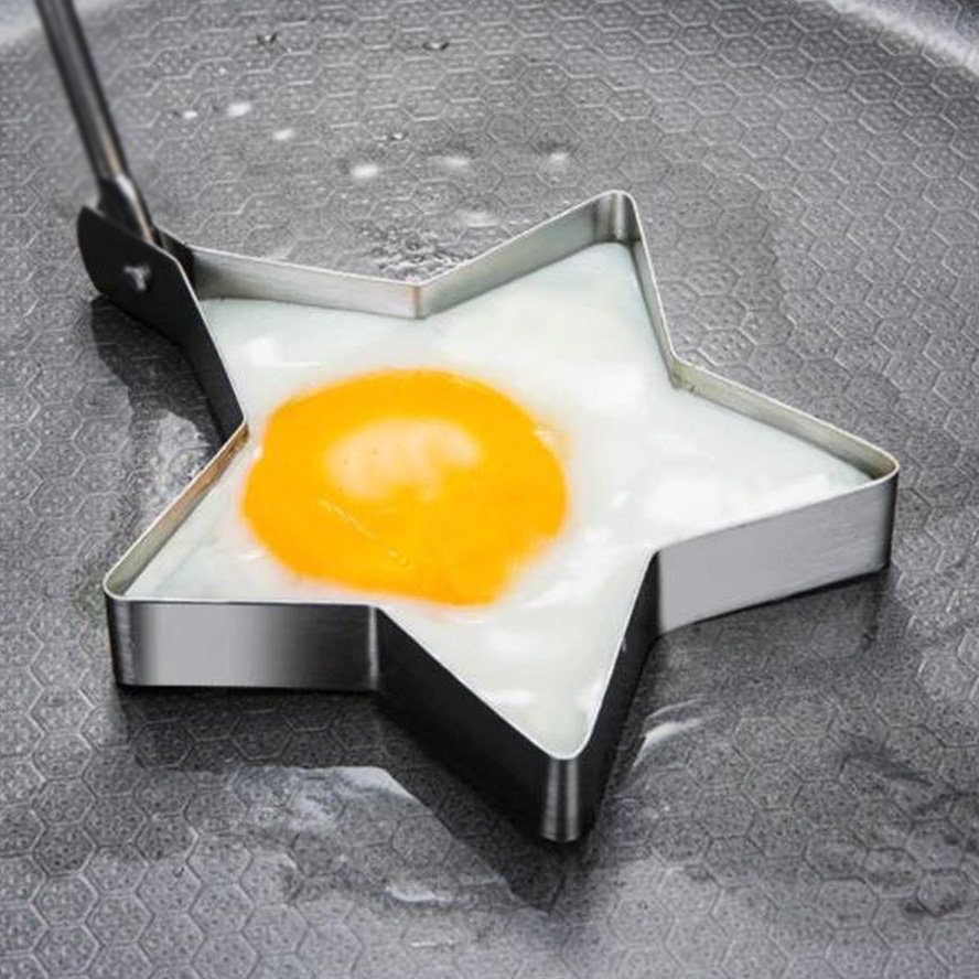 2 x Star Egg Rings Stainless Steel Moulds Frying Kitchen Tool 