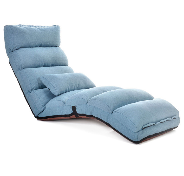 Varossa Chaise Lounge Recliner Chair Sofa Bed (Blue)