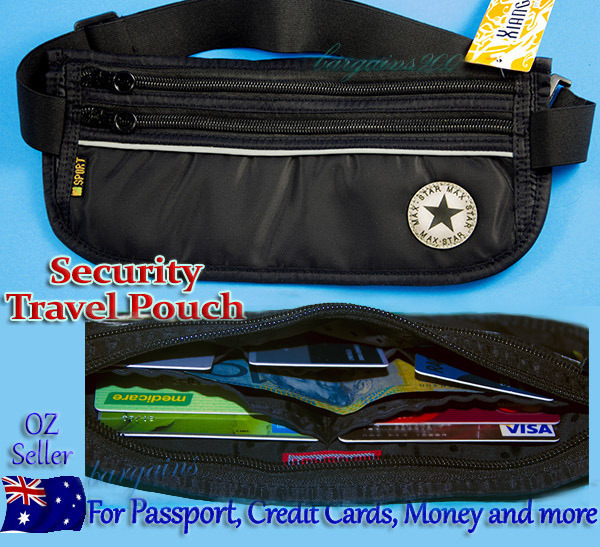 Premium Travel Security Waist Pouch Passport Money Credit Card Belt Wallet Bum Bag ★