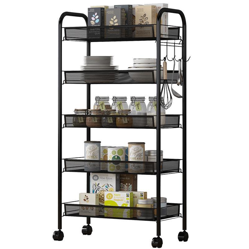 5 Tier Large Steel Multipurpose Storage Shelf/ Kitchen Service Trolley