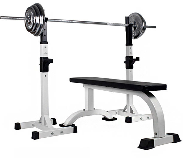 Fitplus Fitness Exercise Flat Weight Bench Combo Station