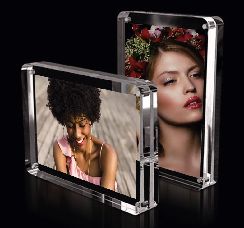 Solid Acrylic Block 3D Display Photo Frame 5 x 7 