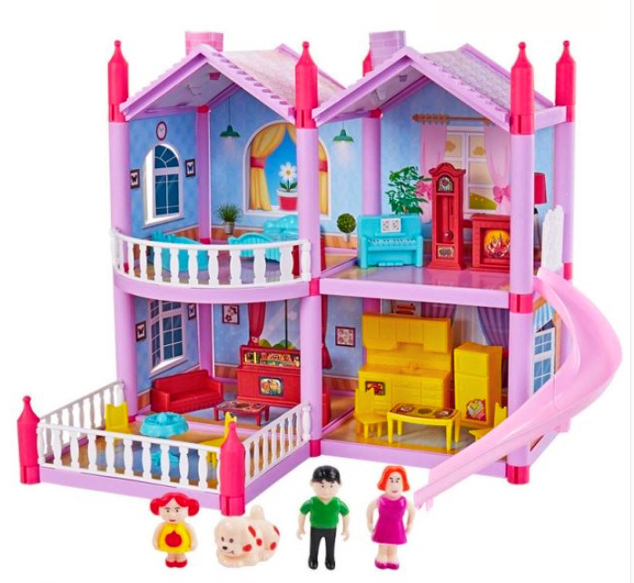 Dreamhouse Princess Villa Doll House Toy Set with Dolls & Furniture