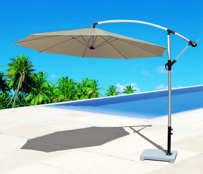 3m Aluminium Cantilever Outdoor Umbrella  (Beige / Tan)