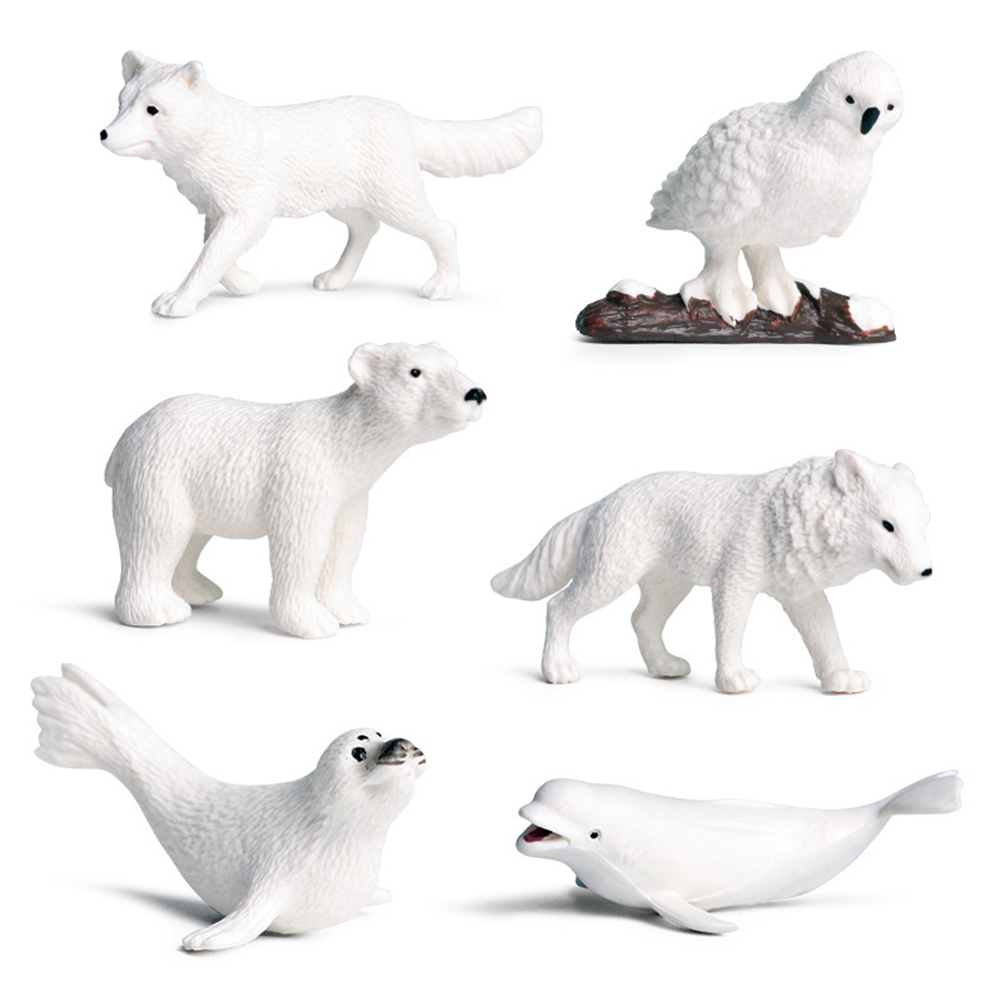 6 PCS Arctic Animal Figures Toy Set