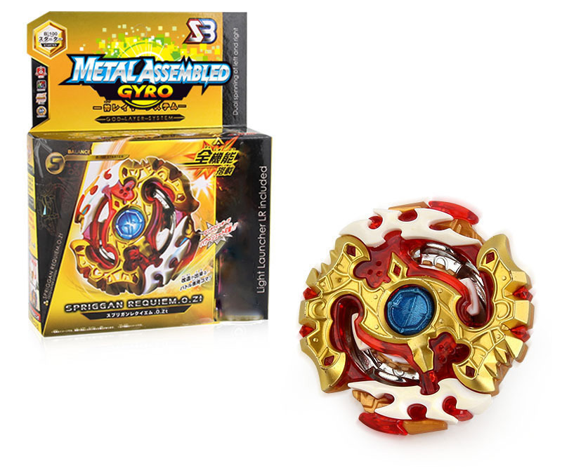 Metal Blade Burst Battle Gyro Spinning Top and Two-Way Launcher Set