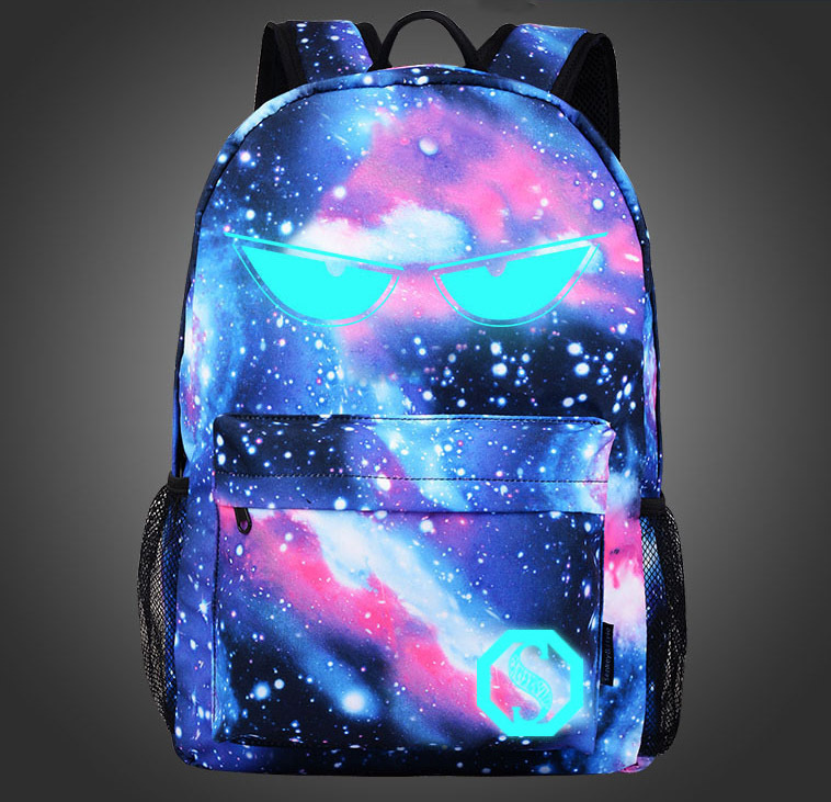 Galaxy Backpack Laptop Travel School Bag Glow in the Dark Shoulder Bag