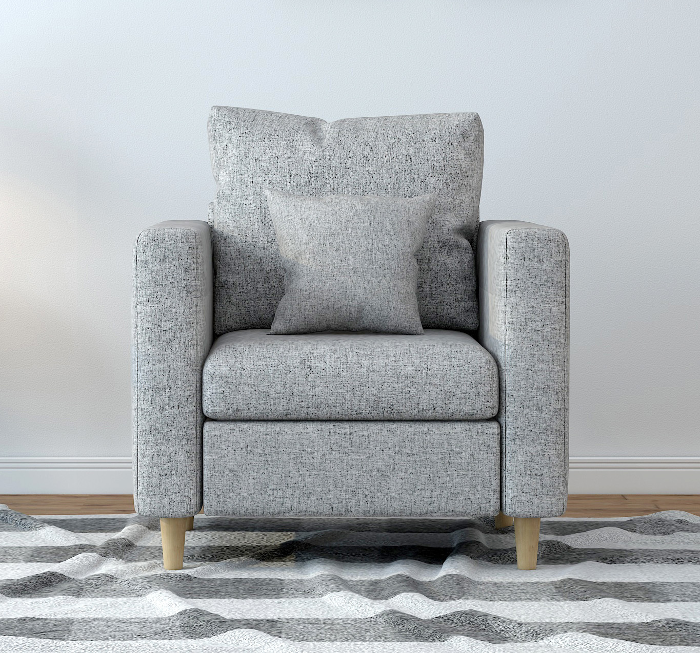 Paradise Sofa Lounge Single Seater Couch (Grey)