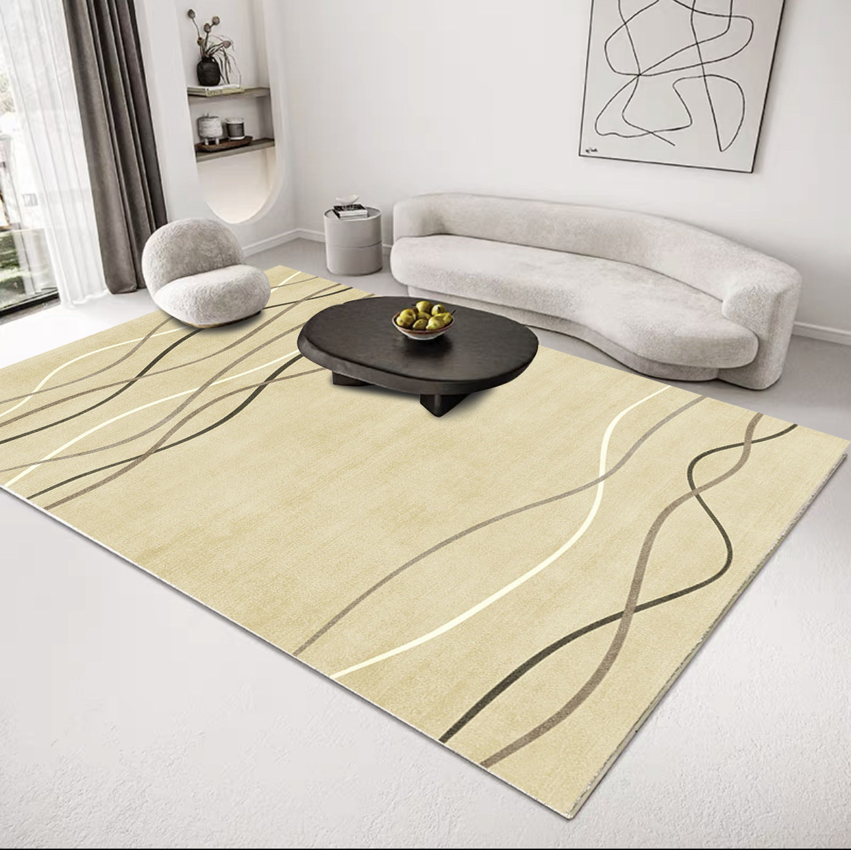 XL Extra Large Lush Plush Ripple Carpet Rug (300 x 200)