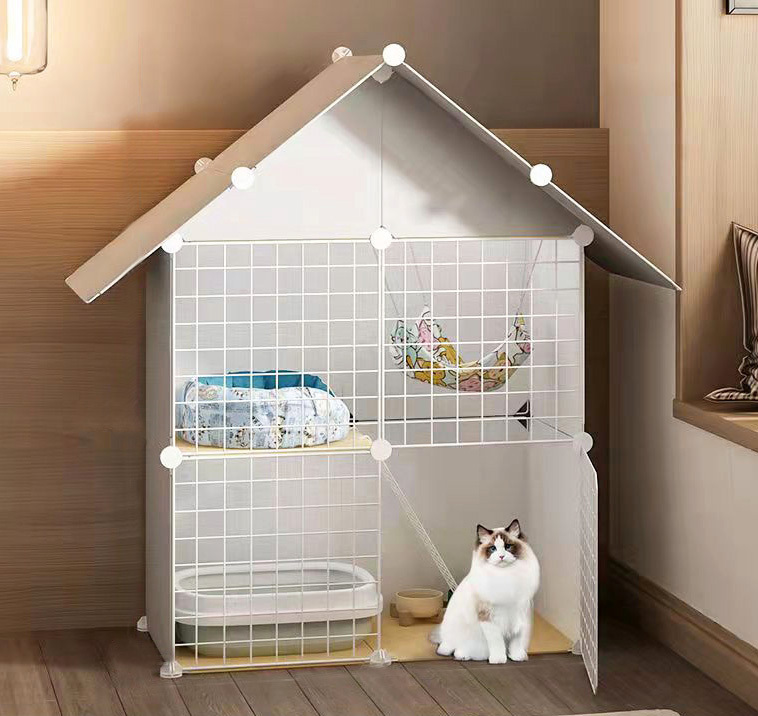 Pet Home Cat Cage Detachable Metal Wire Kennel Playpen Crate House