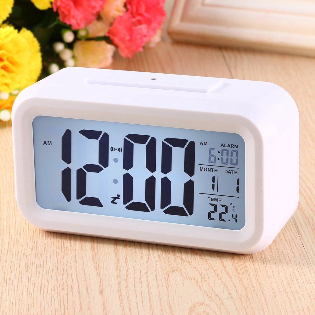 Multifunction Digital Sensor Automatic Light Snooze Desk Alarm Clock