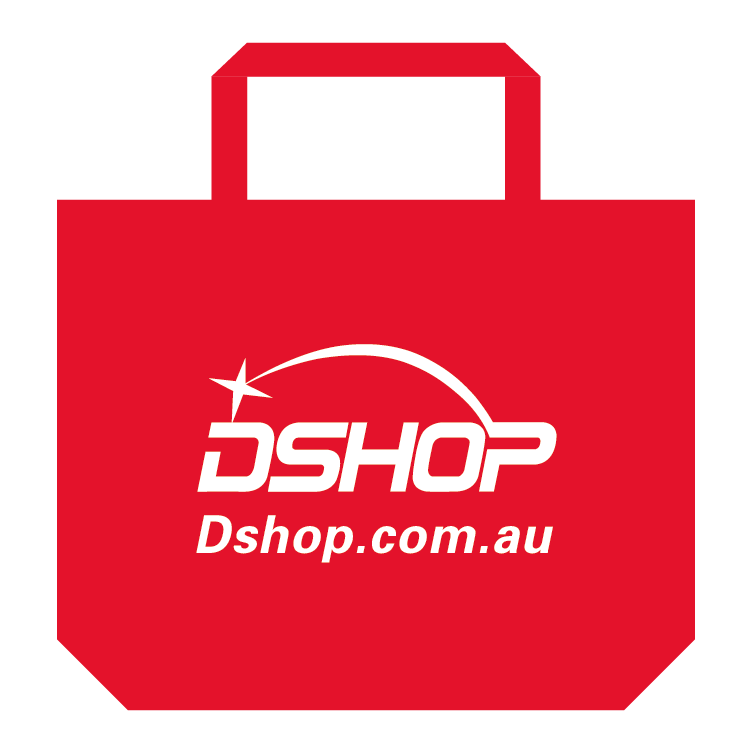 Large Dshop Shopping Tote Non-Woven Eco-Friendly Reusable Shopper Bag (Red)