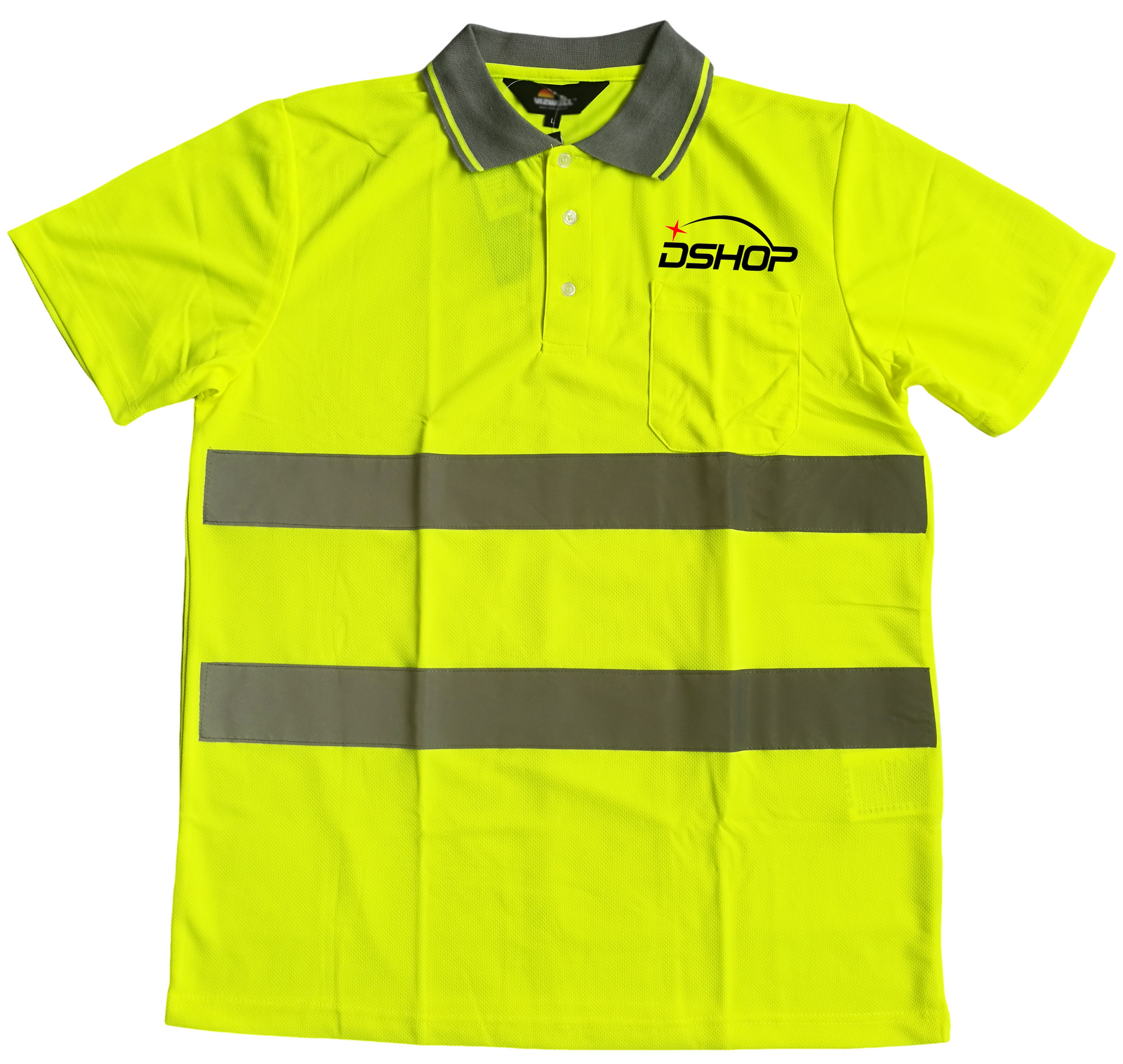 Dshop HI VIS Shirt Reflective Polo Safety Workwear [Size: S]