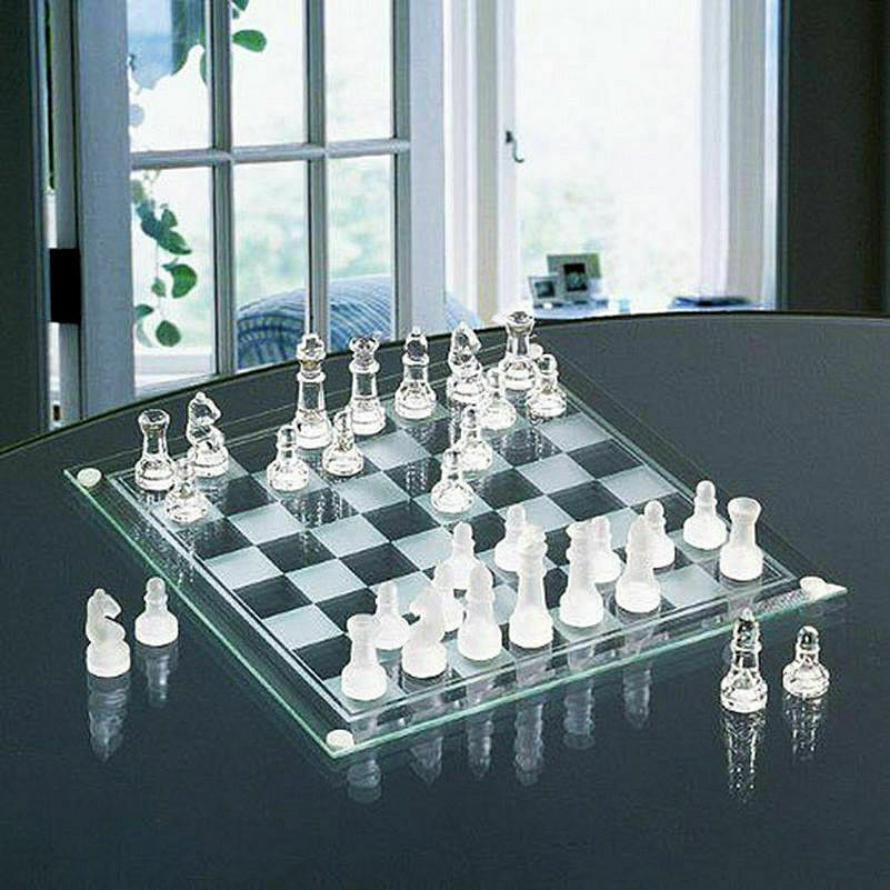 Deluxe Glass Chess Game Set