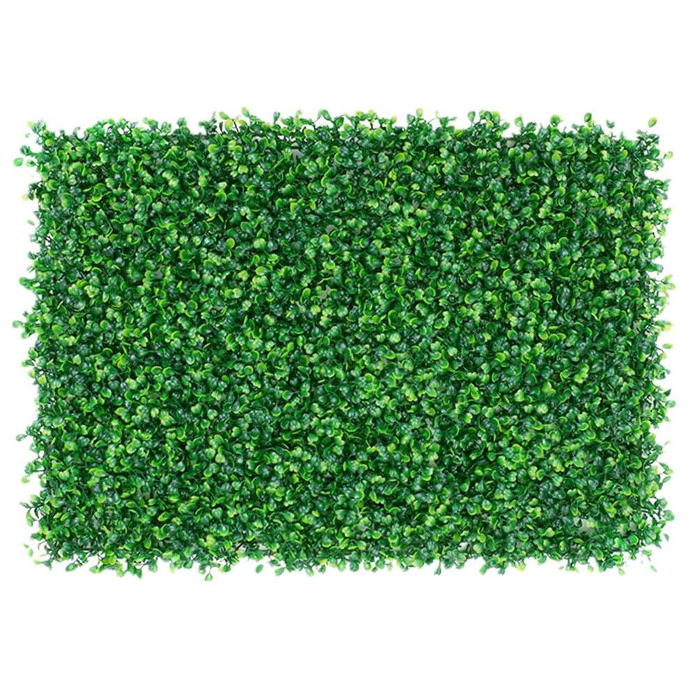 10-Piece Artificial Green Grass Lawn Plants Plastic Turf Hedge Wall (60cm x 40cm)