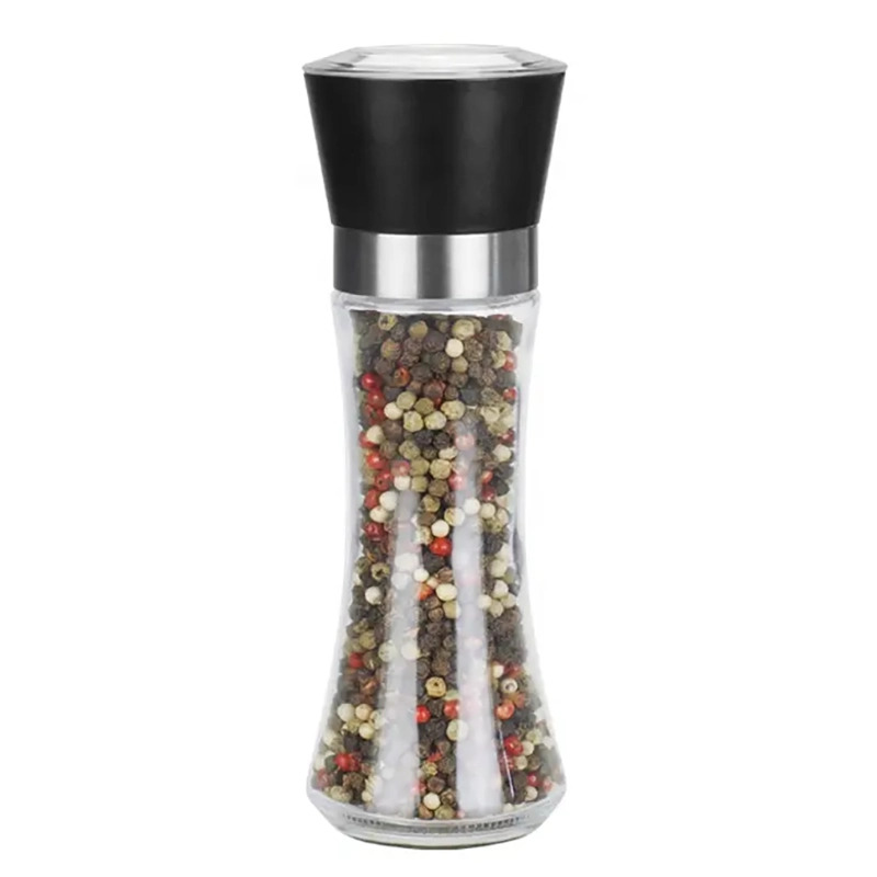 Salt and Pepper Grinder Glass Spice Crusher Mill