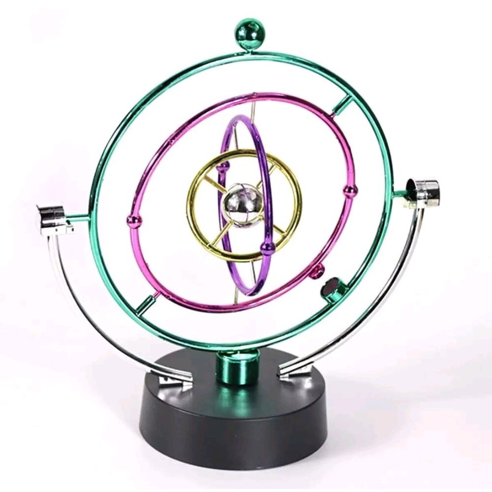 Kinetic Art Perpetual Motion Galaxy Wheel Executive Desk Toy