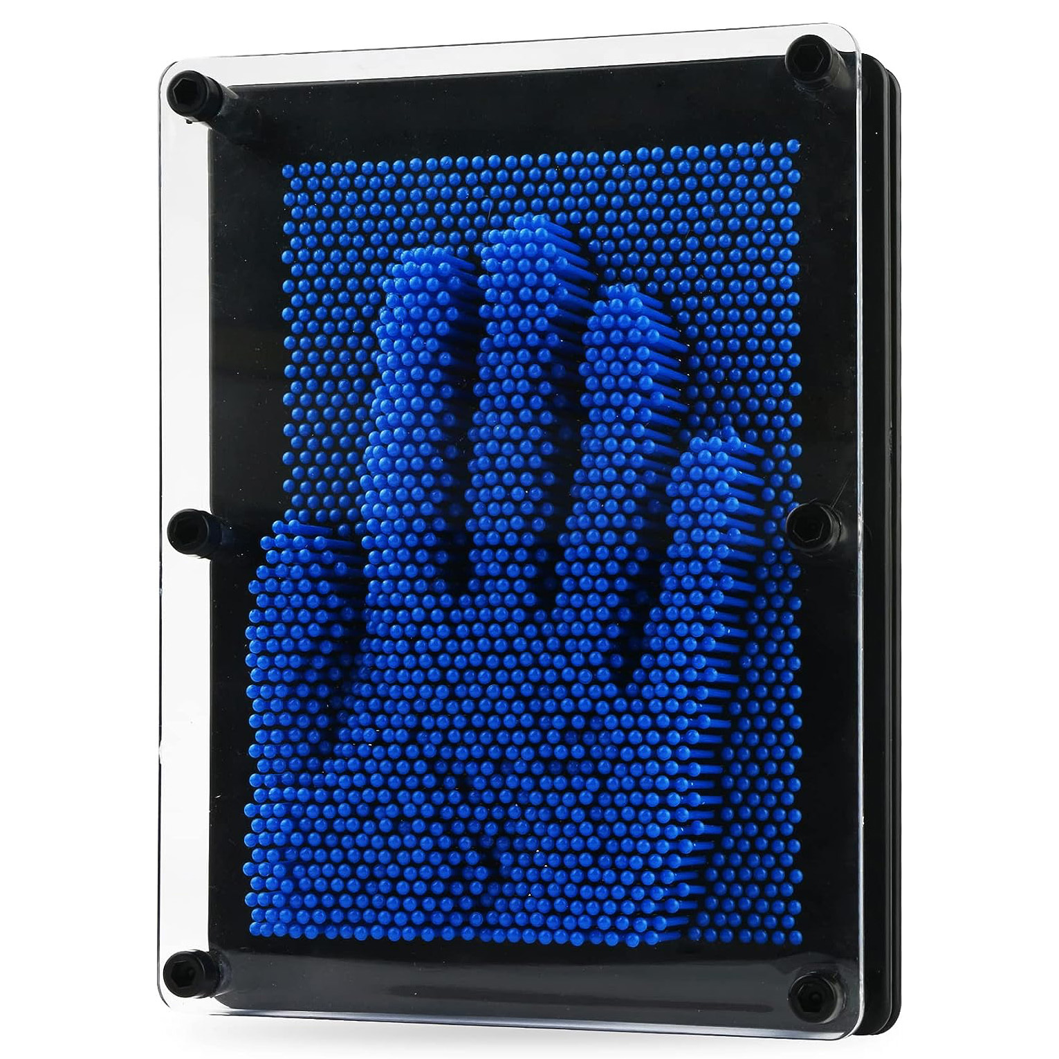 Large 3D Pin Art Board Game Hand Impression Desk Toy (Blue)
