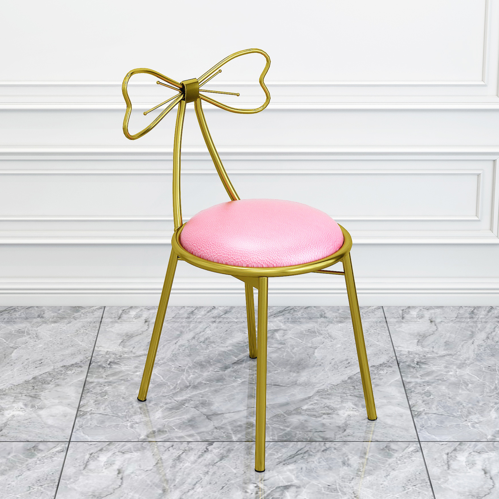 Luxe Butterfly Bow Dressing Dining Upholstered Chair