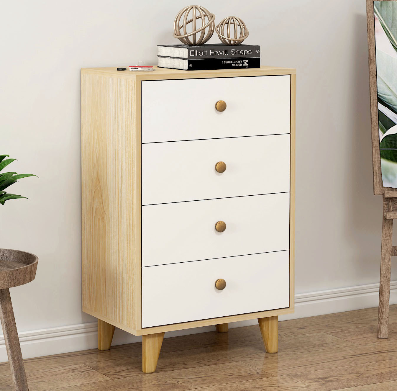 Deluxe Unity Tallboy Chest of Drawers (White)