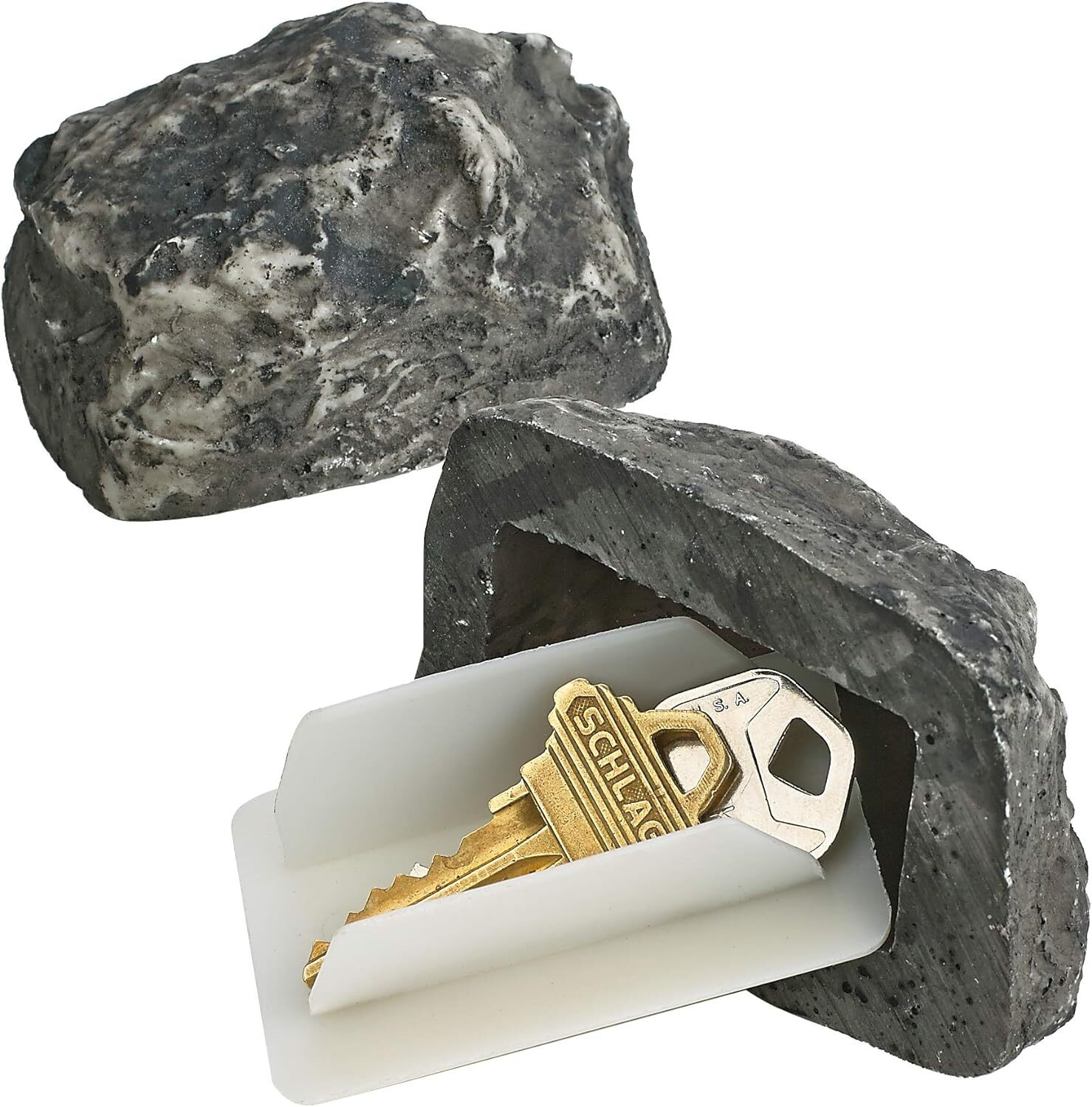 Hide-a-Spare-Key Rock Camouflage Stone Diversion Safe Storage Holder