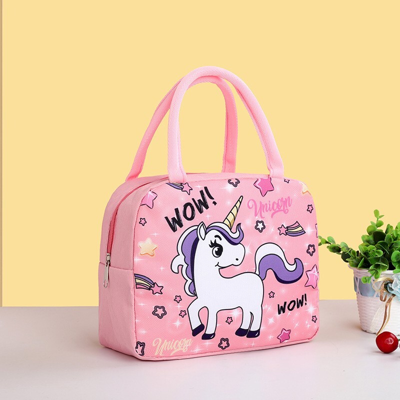Cartoon Portable Lunch Box Cooler Bag Insulated Lunchbox (Unicorn)
