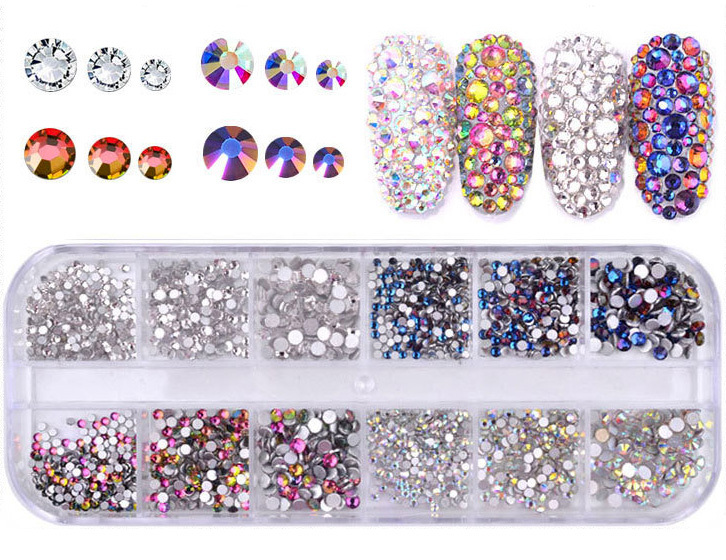  1440 Piece Rhinestones Crystal Professional Nail Art Kit