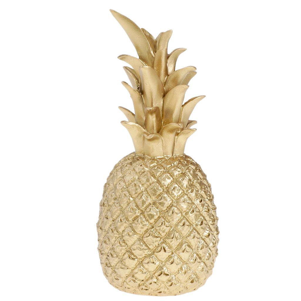 Luxury Gold Pineapple Sculpture Desktop Ornament Décor