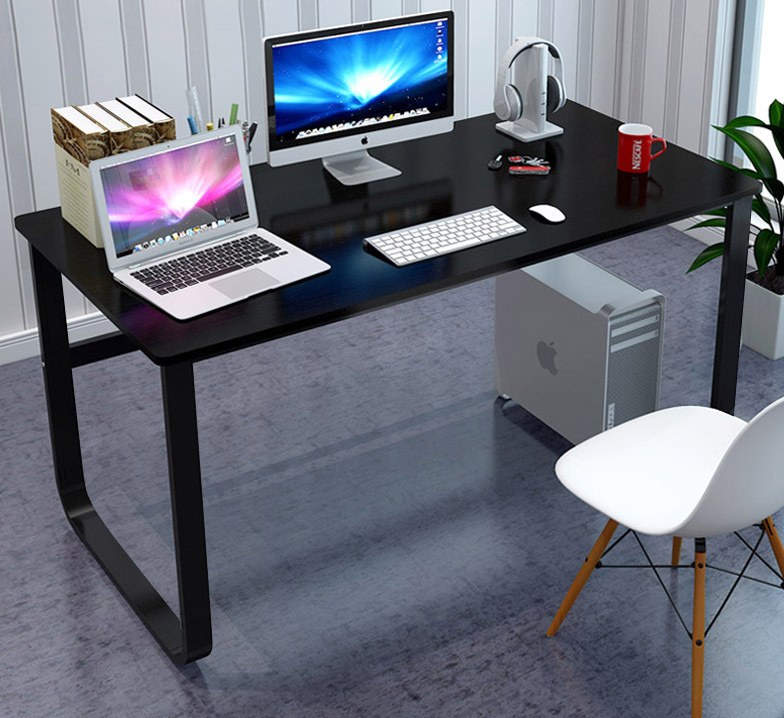 Hercules Wood & Steel Computer Desk (Black)