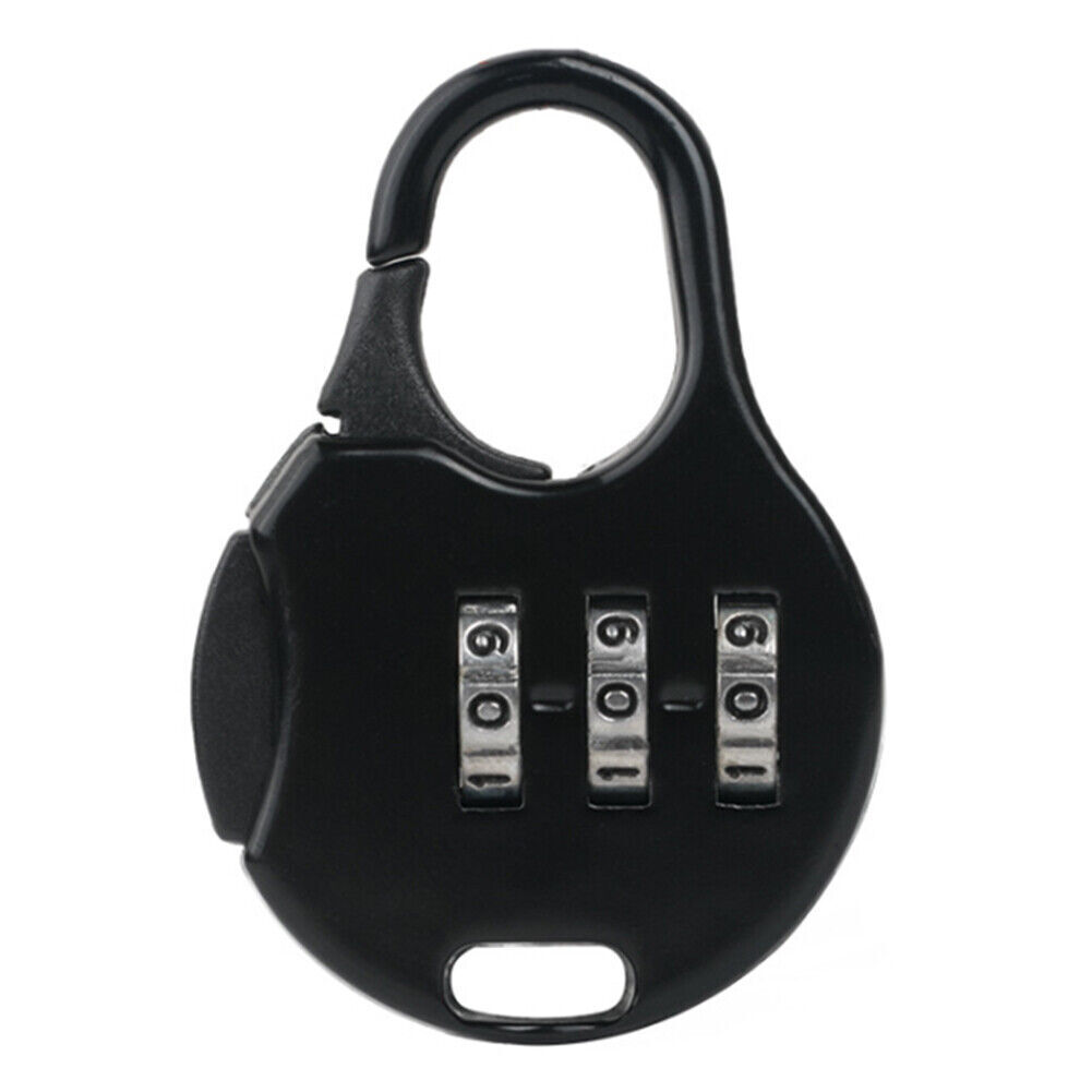 Advanced Round Combination Lock Bags Suitcase Lockers Luggage Padlock (Black)