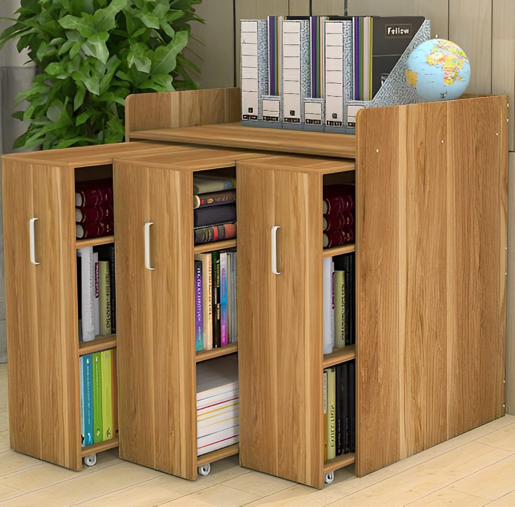 Infinity Vertical Cabinet Shelving System 3-Drawer (Oak)